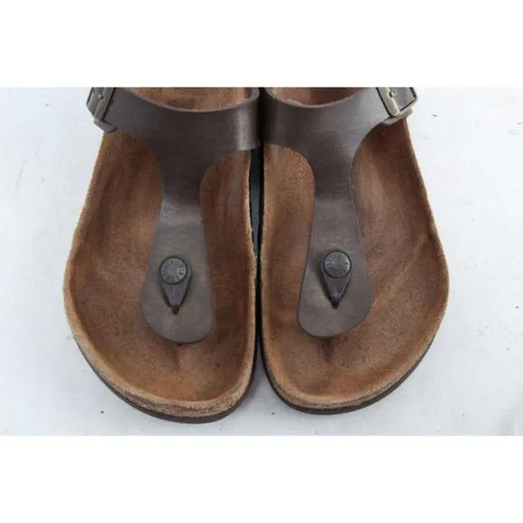 BIRKENSTOCK Gizeh Sandals Bronze Thong Women's Shoes Birko  Flor Size 38 Us 7