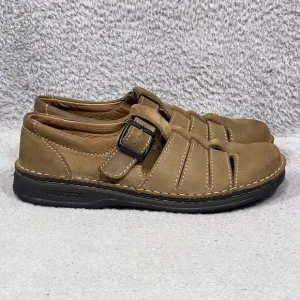 Birkenstock Madeira Womens Size 10 Narrow Fisherman Sandals Shoes Brown Leather