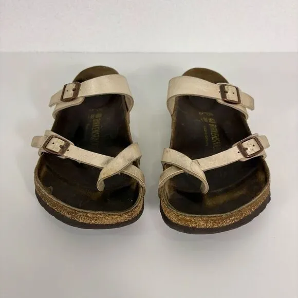 Birkenstock Mayari Sandals Birko-Flor Graceful Pearl White Size 9