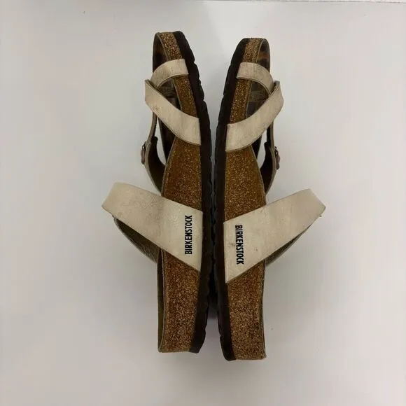 Birkenstock Mayari Sandals Birko-Flor Graceful Pearl White Size 9