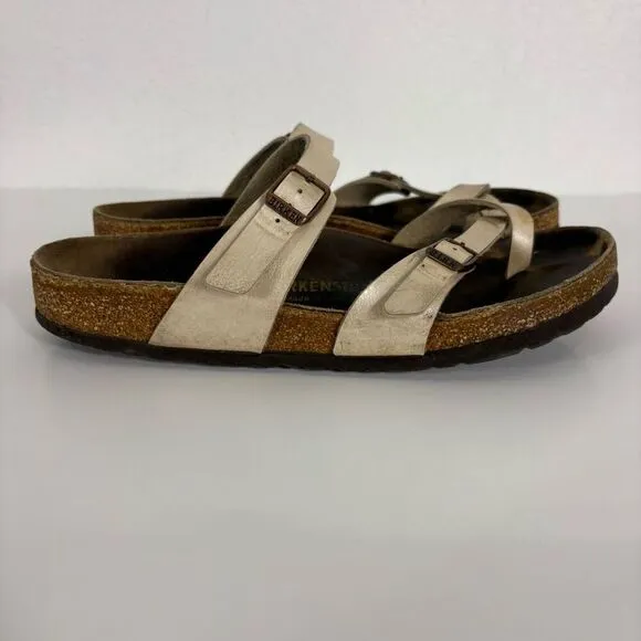Birkenstock Mayari Sandals Birko-Flor Graceful Pearl White Size 9