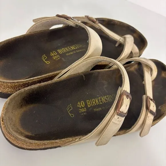 Birkenstock Mayari Sandals Birko-Flor Graceful Pearl White Size 9