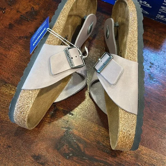 Birkenstock Medina Natural Leather Sandals in Stone Coin 44 US Men’s 11 NEW