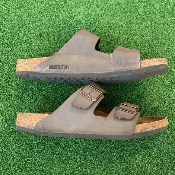 Birkenstock Men’s Arizona Birkibuc Mocha slides sandals size 11