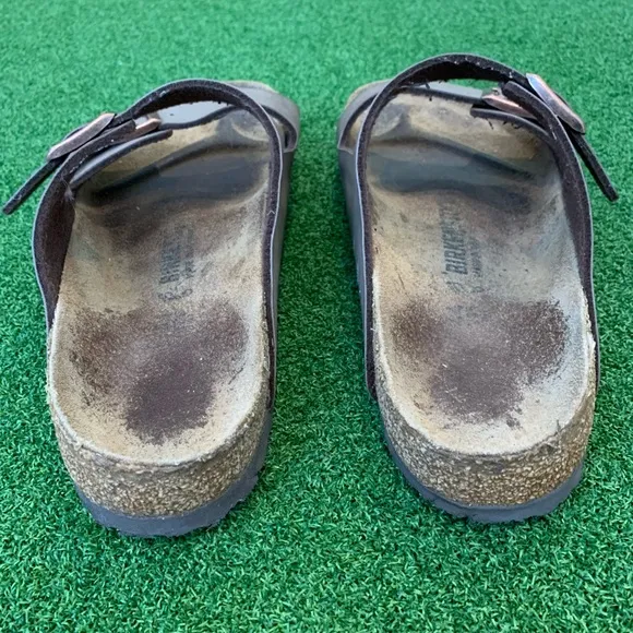 Birkenstock Men’s Arizona Birkibuc Mocha slides sandals size 11