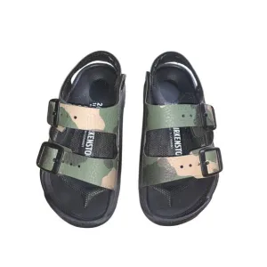 Birkenstock Milano Mogami Camo Black Sandals kid size 26/ 8-8.5 US
