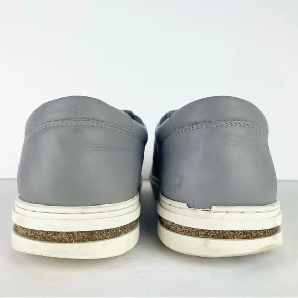 Birkenstock Oswego Gray Leather Slip On Sneakers Loafers Shoes