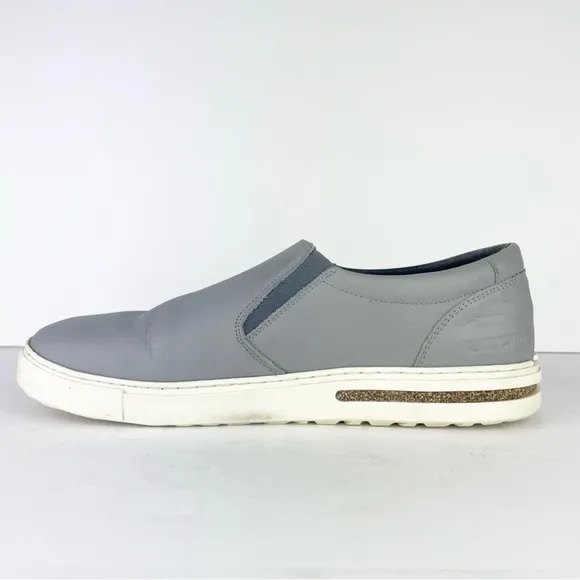 Birkenstock Oswego Gray Leather Slip On Sneakers Loafers Shoes