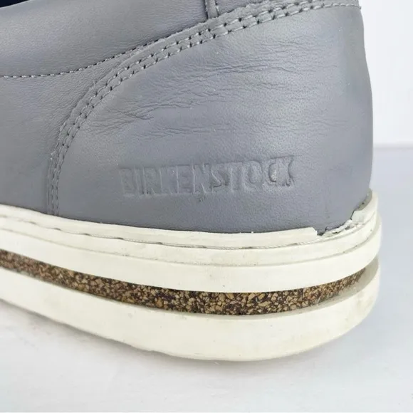 Birkenstock Oswego Gray Leather Slip On Sneakers Loafers Shoes