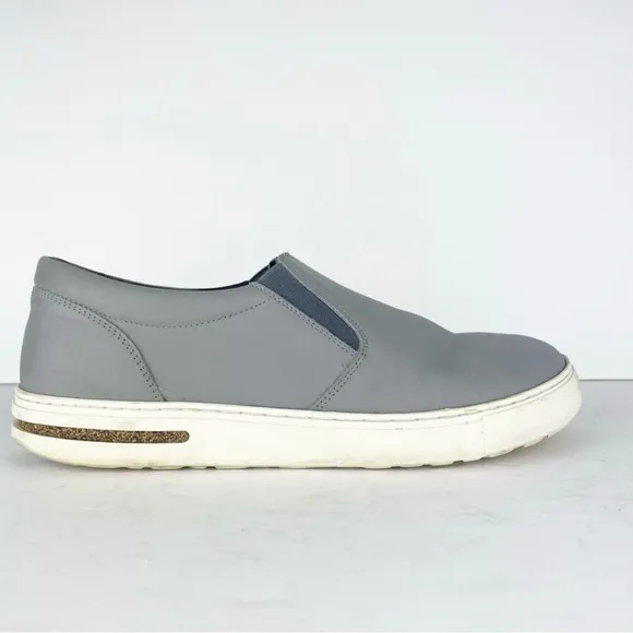 Birkenstock Oswego Gray Leather Slip On Sneakers Loafers Shoes