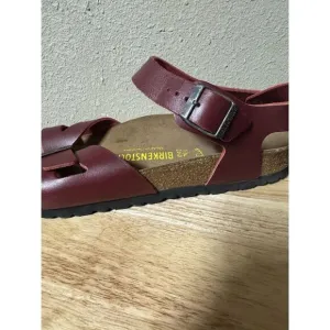 Birkenstock red Rio Sandals -‎ Size 42 Women Size 11 Mens 9  175$
