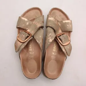 Birkenstock Siena Big Buckle Women's Size 7 EU 38 Sandals Metallic Rose Copper