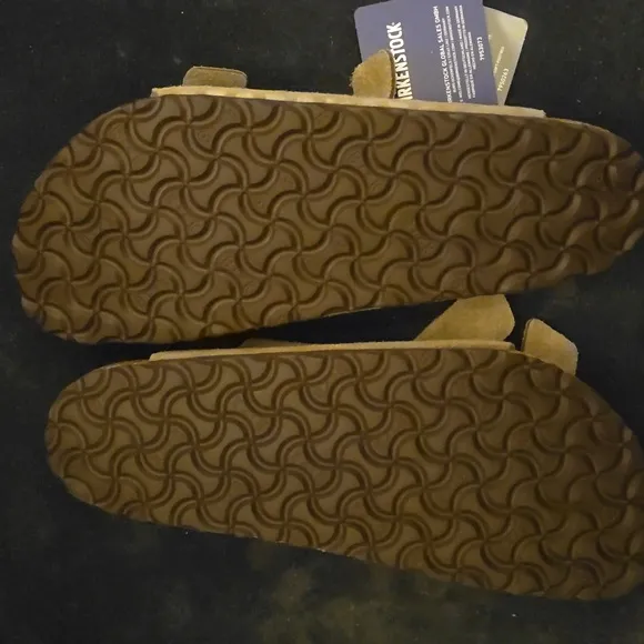 Birkenstock Unisex Arizona Soft Footbed Suede Leather, Color Taupe Sandals
