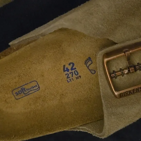 Birkenstock Unisex Arizona Soft Footbed Suede Leather, Color Taupe Sandals