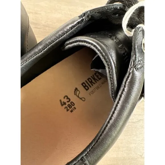 Birkenstock Unisex  Bend Low Black Leather Comfort Sneakers US Men 10 EU 43 New