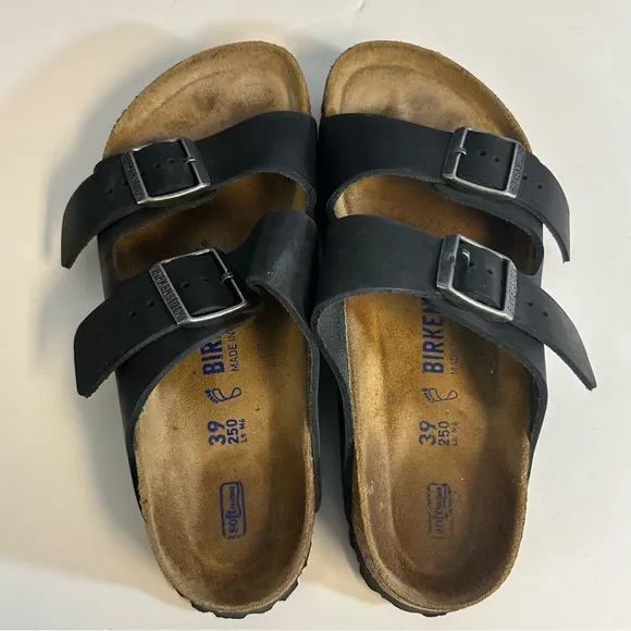 Birkenstock Unisex Black Arizona Sandals Size 39