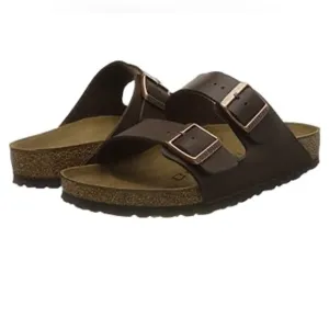 Birkenstock Women's Arizona Sandals. Dark Brown Birko-Flor. EU 39 W-8 M-6  NEW!