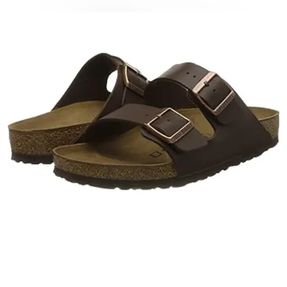 Birkenstock Women's Arizona Sandals. Dark Brown Birko-Flor. EU 39 W-8 M-6  NEW!