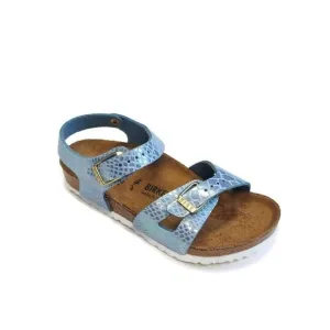 Birkenstock Youth Rio Kids Birko-Flor Sandals Blue EU 28 Girls US K 10 NARROW