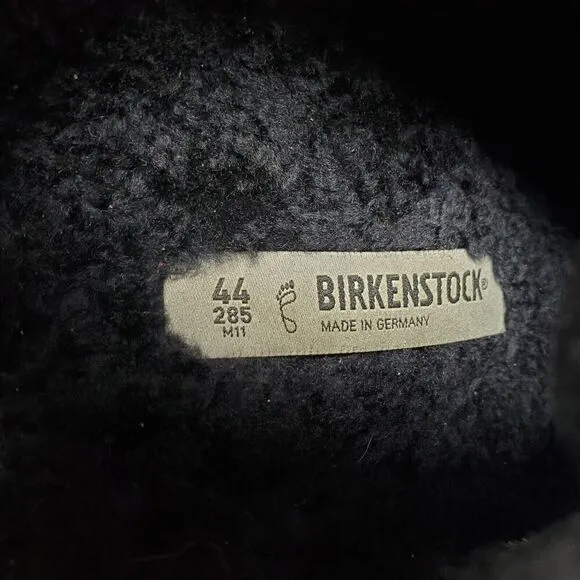 Birkenstock Zermatt Shearling Clogs 44 Mens 11 Black Suede Slip On Lined Shoes