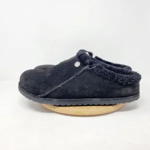 Birkenstock Zermatt Shearling Clogs 44 Mens 11 Black Suede Slip On Lined Shoes