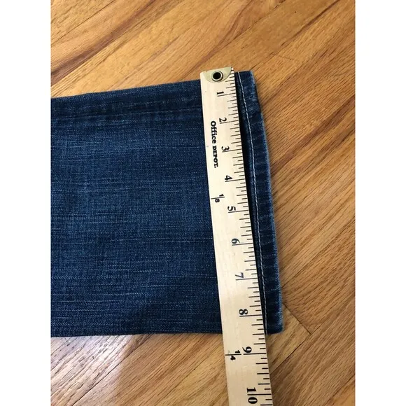 BKE Stella Straight Leg Cropped Jean Women 31 Blue Denim 5-Pocket Stretch Cotton