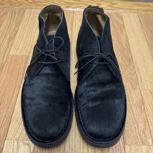 Black‎ Chukka Pony Hair Boots Men's 10 Made In Italy