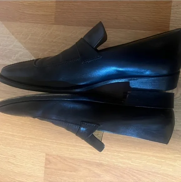 Black Cole Haan Men's Leather Loafers Size 12
