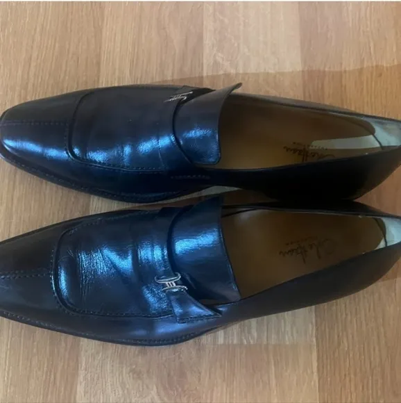 Black Cole Haan Men's Leather Loafers Size 12