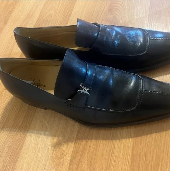 Black Cole Haan Men's Leather Loafers Size 12