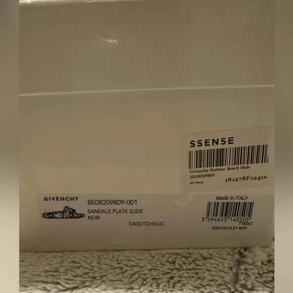 Black Givenchy Logo Pool Slides