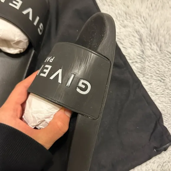 Black Givenchy Logo Pool Slides