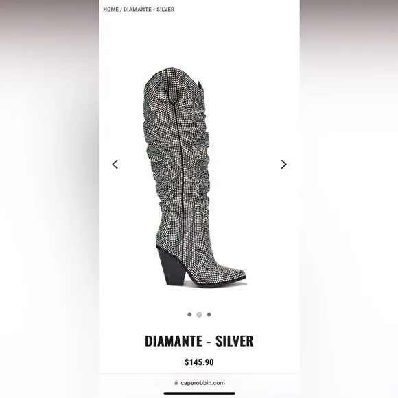 Black rhinestone boots