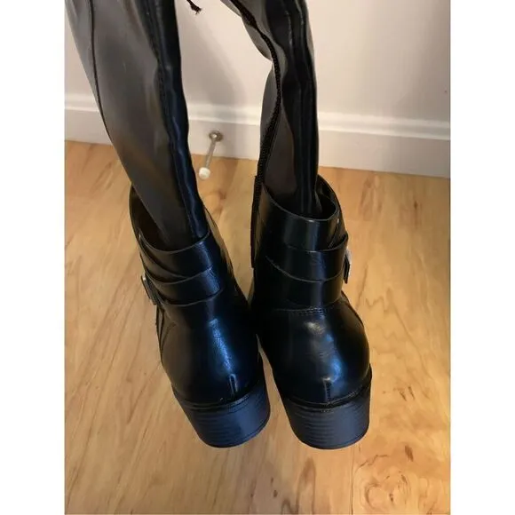 Black and brown riding boots size 8.5