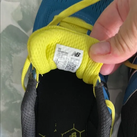Blue and Yellow Athletic Shoes