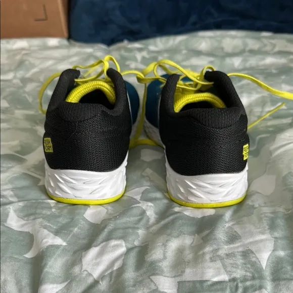 Blue and Yellow Athletic Shoes