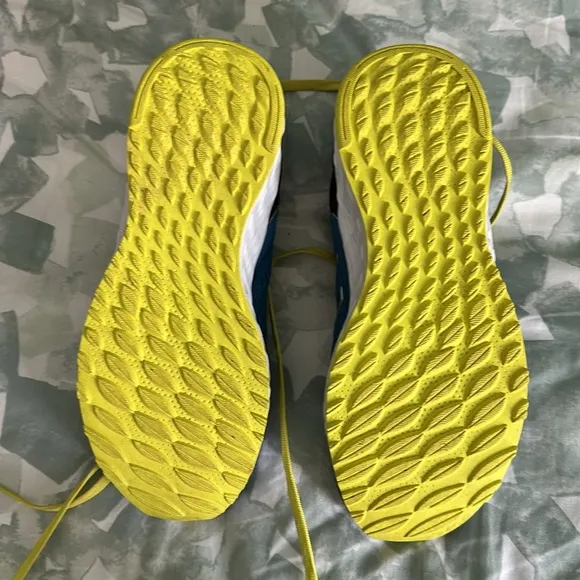 Blue and Yellow Athletic Shoes