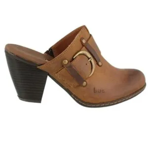 BOC Brown Oiled Leather Buckle Shooties Heels Booties Mules Boots Shoes Clogs 10