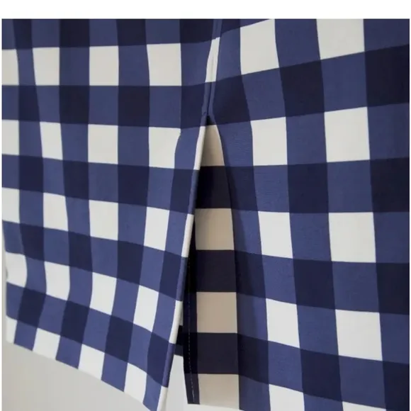 BODEN, &quot;THE RICHMOND PLUS&quot; size 12, Blue and White Checkered Pencil Skirt.