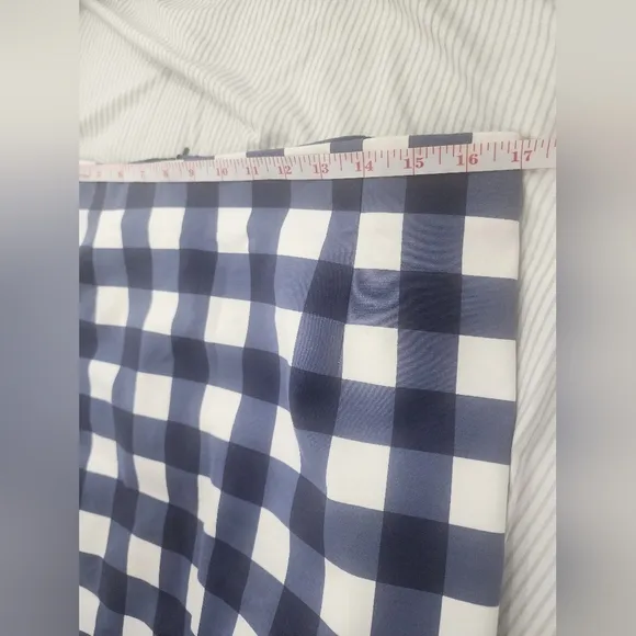 BODEN, &quot;THE RICHMOND PLUS&quot; size 12, Blue and White Checkered Pencil Skirt.