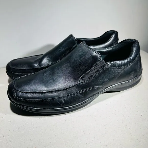 Born Andre Slip On Loafer Shoes Black Mens 13 Leather Comfort M3455 Stretch