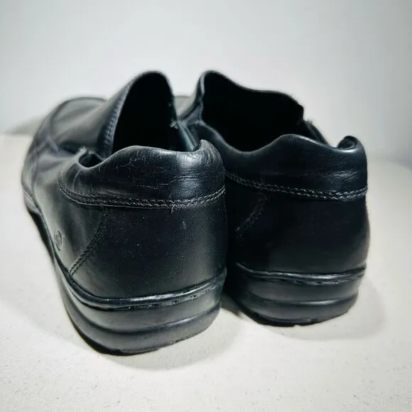 Born Andre Slip On Loafer Shoes Black Mens 13 Leather Comfort M3455 Stretch
