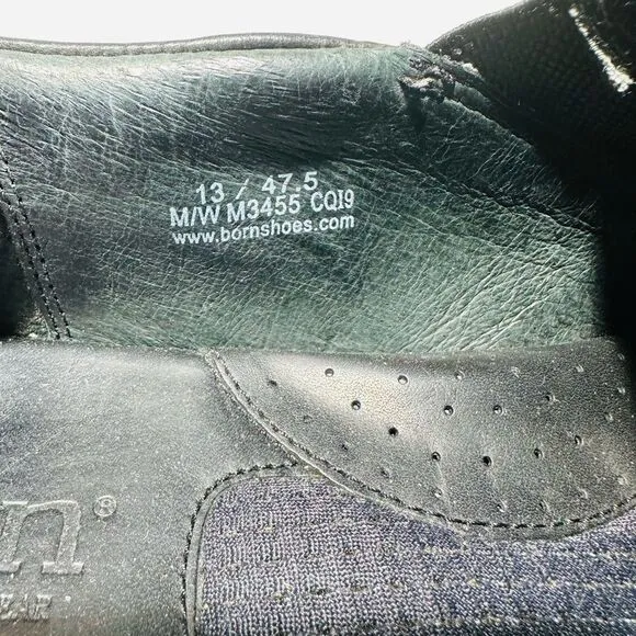 Born Andre Slip On Loafer Shoes Black Mens 13 Leather Comfort M3455 Stretch