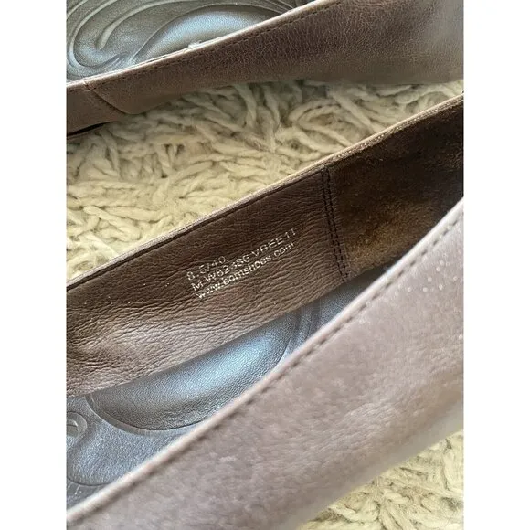 Born Ballet Flats Bow Knot Leather Tan Taupe 8.5 Shoes