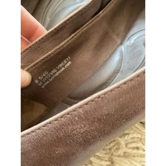 Born Ballet Flats Bow Knot Leather Tan Taupe 8.5 Shoes