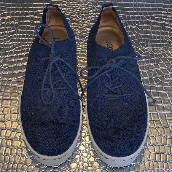 Born Bearse Blue Knit Oxford Men’s Casual Comfort Sneaker Shoes US 12