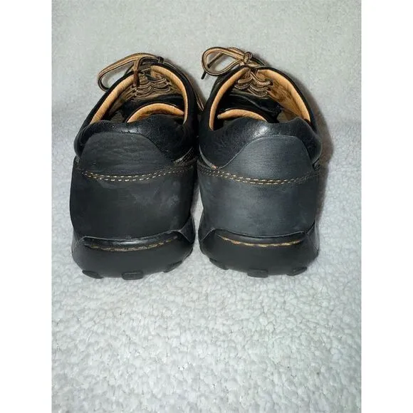 Born Men's Black Leather Lace-Up‎ Sneakers Size 10.5 Casual Shoes