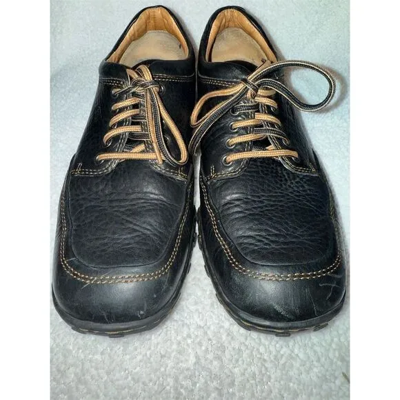 Born Men's Black Leather Lace-Up‎ Sneakers Size 10.5 Casual Shoes