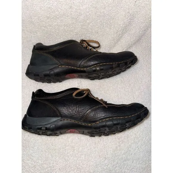 Born Men's Black Leather Lace-Up‎ Sneakers Size 10.5 Casual Shoes