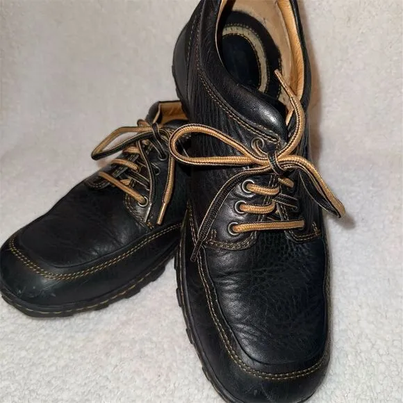 Born Men's Black Leather Lace-Up‎ Sneakers Size 10.5 Casual Shoes